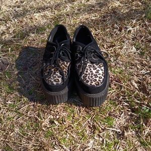 Creeper-400 - Black Suede-Cheetah Fur